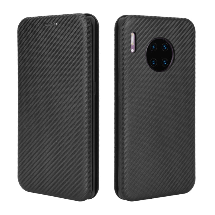 For Huawei Mate 30 Pro Carbon Fiber Texture Horizontal Flip TPU + PC + PU Leather Case with Card Slot