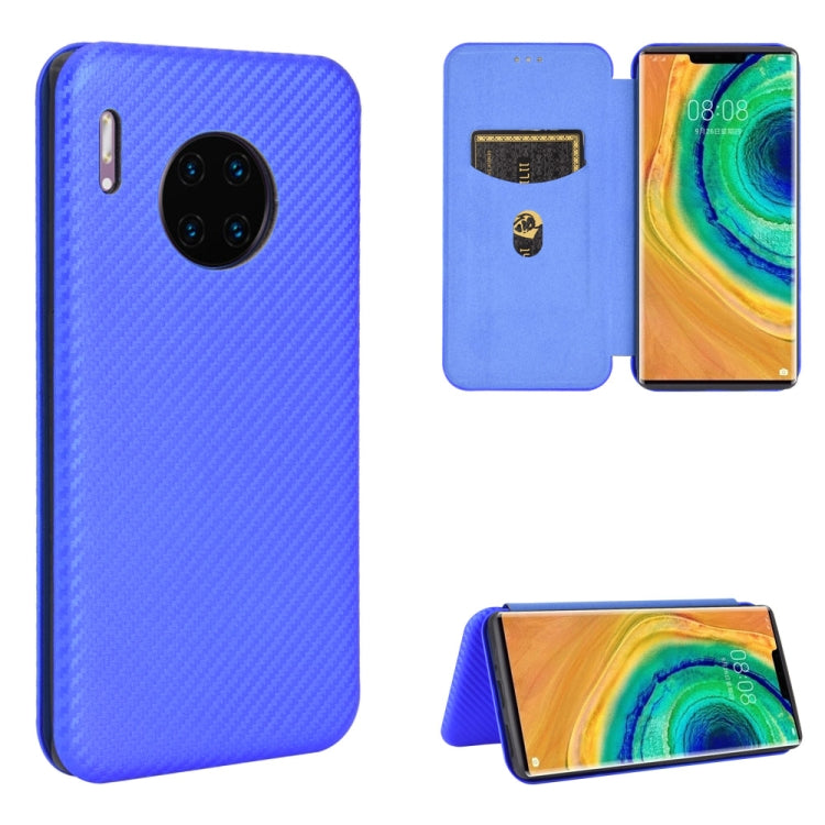 For Huawei Mate 30 Pro Carbon Fiber Texture Horizontal Flip TPU + PC + PU Leather Case with Card Slot