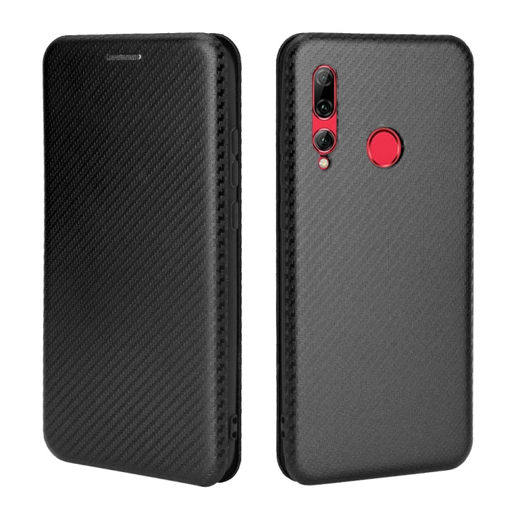 For Huawei Honor 10i / 20i Carbon Fiber Texture Horizontal Flip TPU + PC + PU Leather Case with Card Slot