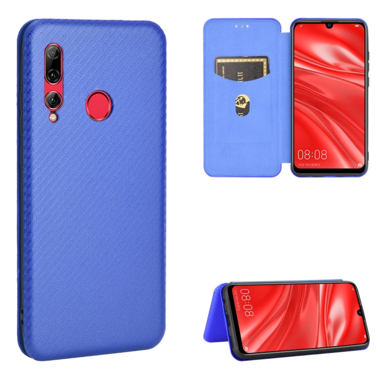 For Huawei Honor 10i / 20i Carbon Fiber Texture Horizontal Flip TPU + PC + PU Leather Case with Card Slot