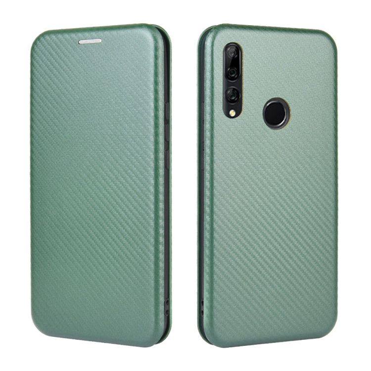 For Huawei P Smart Z / Y9 Prime (2019) Carbon Fiber Texture Horizontal Flip TPU + PC + PU Leather Case with Card Slot