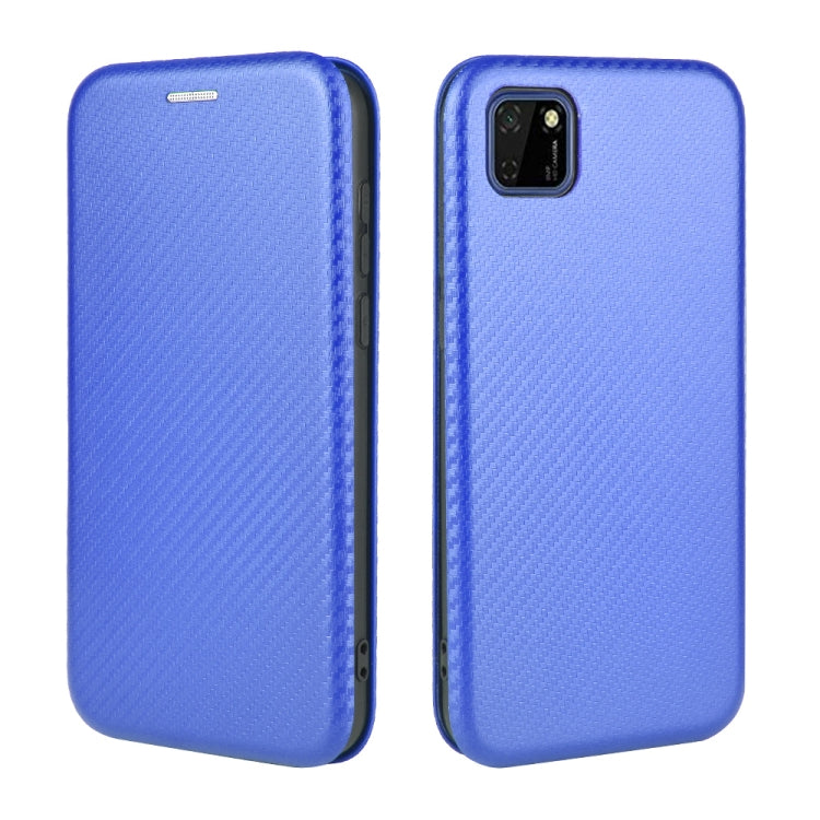 For Huawei Y5p / Honor 9S Carbon Fiber Texture Horizontal Flip TPU + PC + PU Leather Case with Card Slot