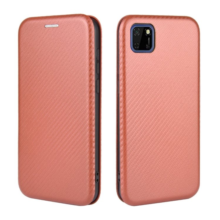 For Huawei Y5p / Honor 9S Carbon Fiber Texture Horizontal Flip TPU + PC + PU Leather Case with Card Slot