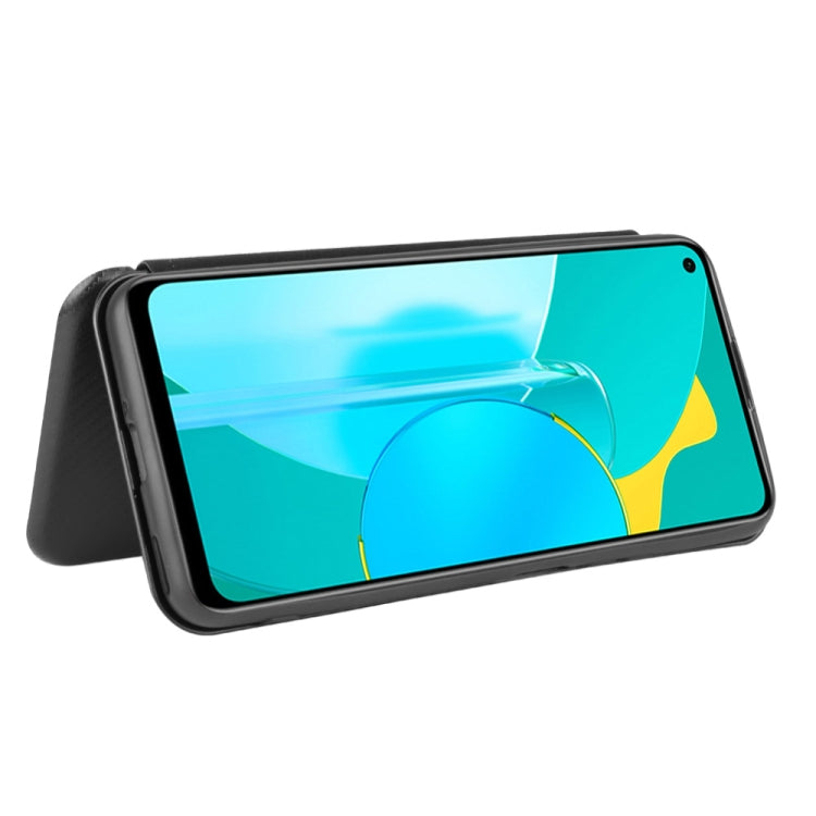 For Huawei Honor View30 Carbon Fiber Texture Horizontal Flip TPU + PC + PU Leather Case with Card Slot