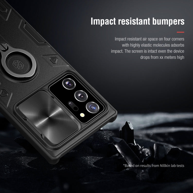 For Samsung Galaxy Note 20 Ultra NILLKIN Shockproof CamShield Armor Protective Case with Invisible Ring Holder