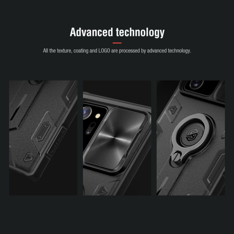For Samsung Galaxy Note 20 Ultra NILLKIN Shockproof CamShield Armor Protective Case with Invisible Ring Holder