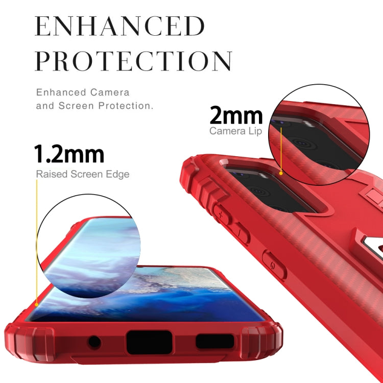 For Vivo iQOO 3 5G Carbon Fiber Protective Case with 360 Degree Rotating Ring Holder