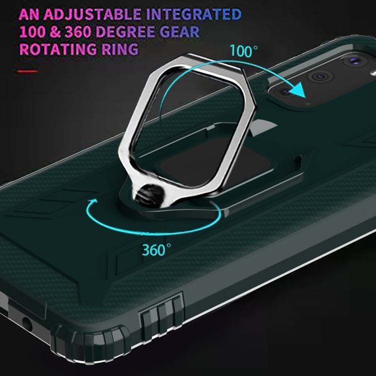 For Vivo iQOO 3 5G Carbon Fiber Protective Case with 360 Degree Rotating Ring Holder