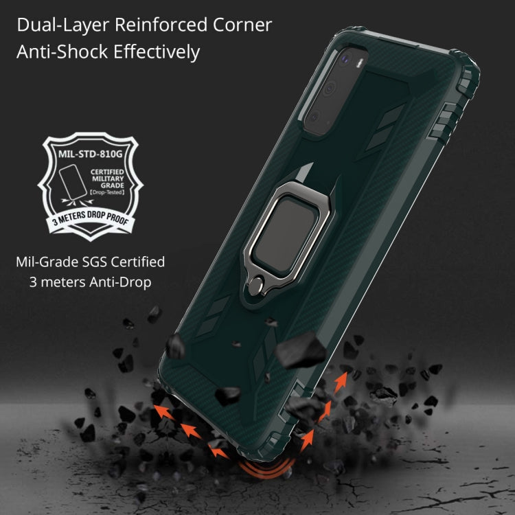 For Vivo iQOO 3 5G Carbon Fiber Protective Case with 360 Degree Rotating Ring Holder