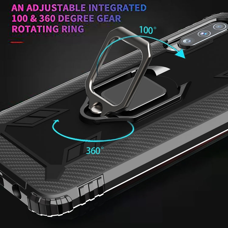 For Wiko View 4 / View 4 Lite Carbon Fiber Protective Case with 360 Degree Rotating Ring Holder
