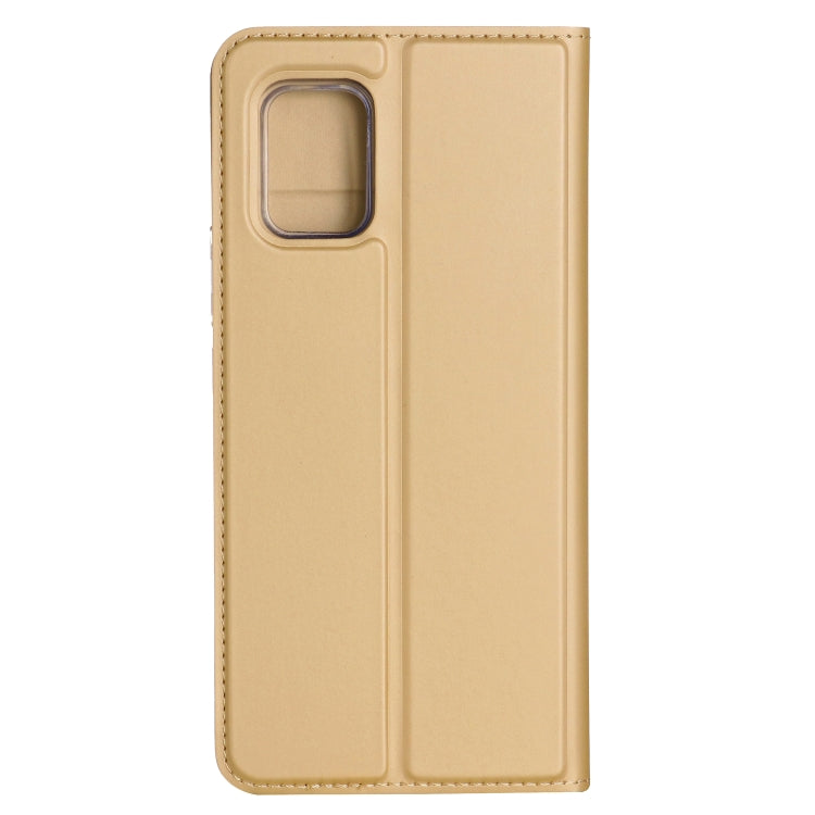 For Xiaomi Mi 10 Lite 5G Ultra-thin Plain Magnetic TPU + PU Leather Case with Holder & Card Slot