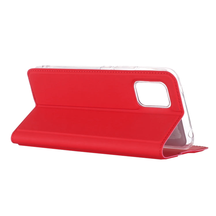 For Xiaomi Mi 10 Lite 5G Ultra-thin Plain Magnetic TPU + PU Leather Case with Holder & Card Slot