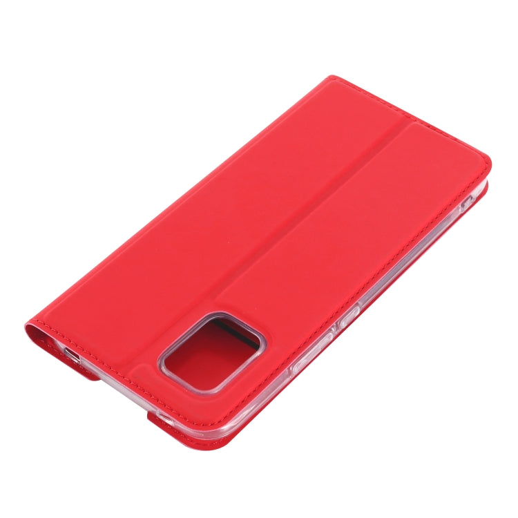 For Xiaomi Mi 10 Lite 5G Ultra-thin Plain Magnetic TPU + PU Leather Case with Holder & Card Slot