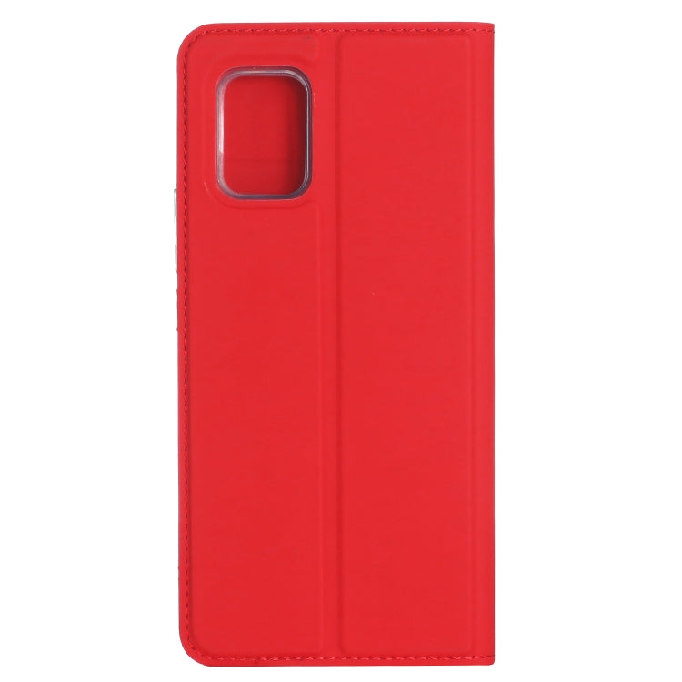 For Xiaomi Mi 10 Lite 5G Ultra-thin Plain Magnetic TPU + PU Leather Case with Holder & Card Slot