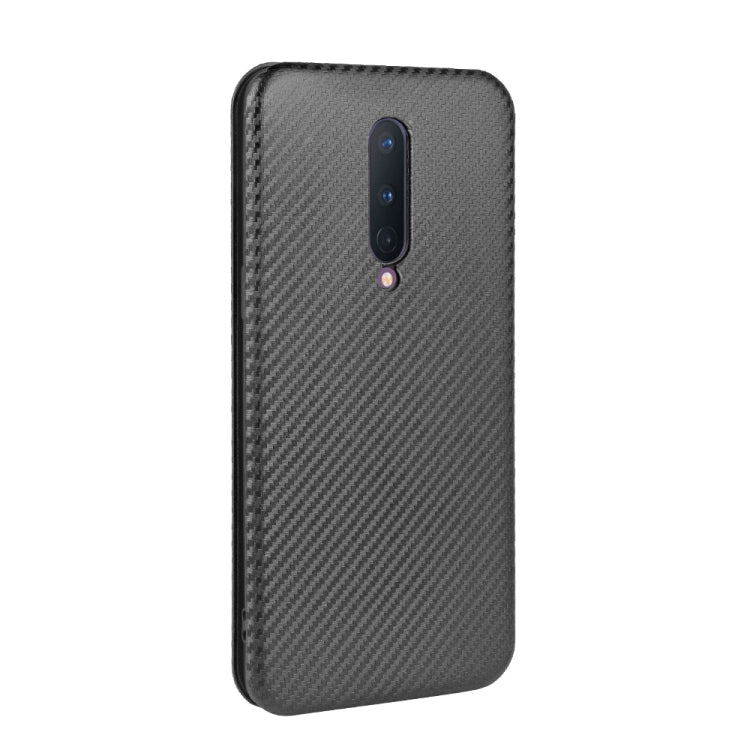 For OnePlus 8 Carbon Fiber Texture Horizontal Flip TPU + PC + PU Leather Case with Card Slot