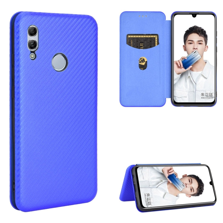 For Huawei Honor 10 Lite / P smart (2019) Carbon Fiber Texture Horizontal Flip TPU + PC + PU Leather Case with Card Slot