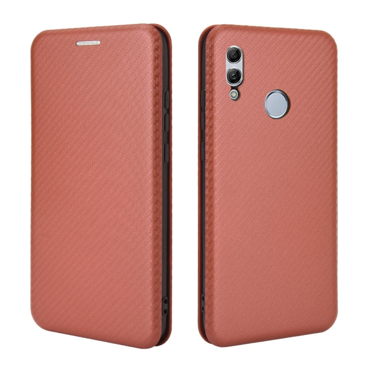 For Huawei Honor 10 Lite / P smart (2019) Carbon Fiber Texture Horizontal Flip TPU + PC + PU Leather Case with Card Slot