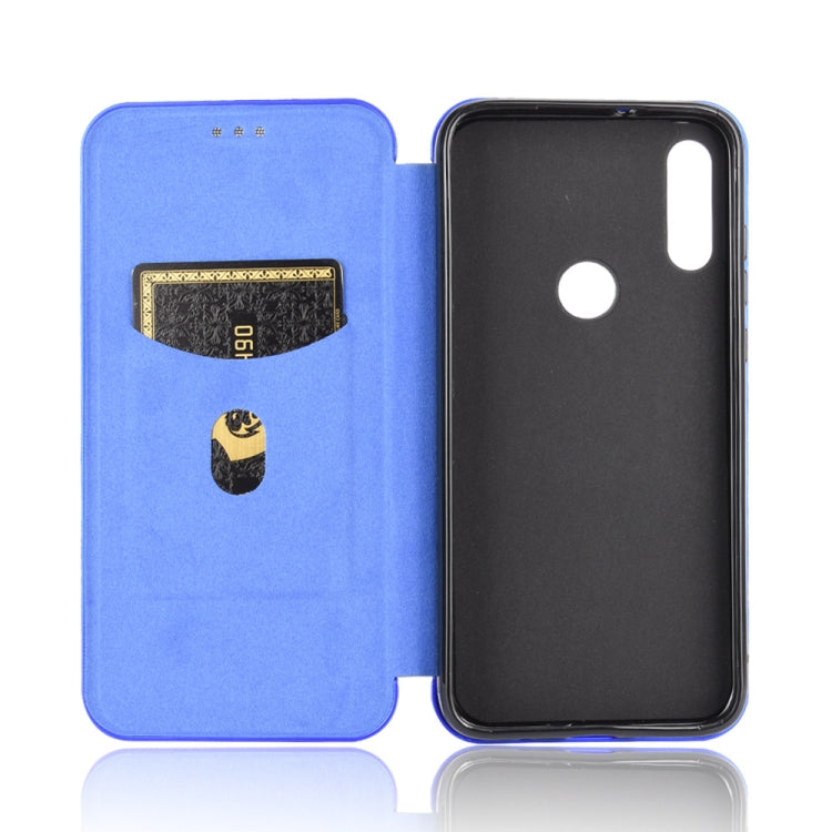 For Motorola Moto E(2020) Carbon Fiber Texture Horizontal Flip TPU + PC + PU Leather Case with Rope & Card Slot