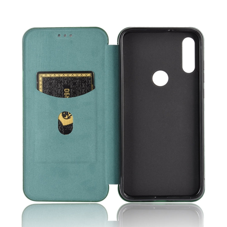 For Motorola Moto E(2020) Carbon Fiber Texture Horizontal Flip TPU + PC + PU Leather Case with Rope & Card Slot