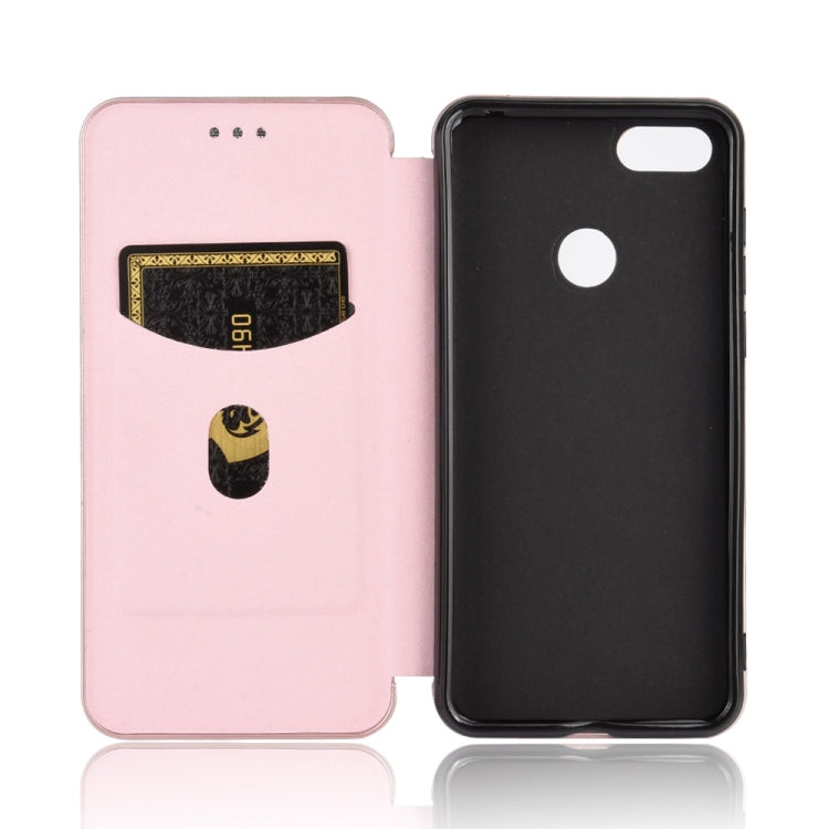 For Motorola Moto E6 Play Carbon Fiber Texture Horizontal Flip TPU + PC + PU Leather Case with Rope & Card Slot