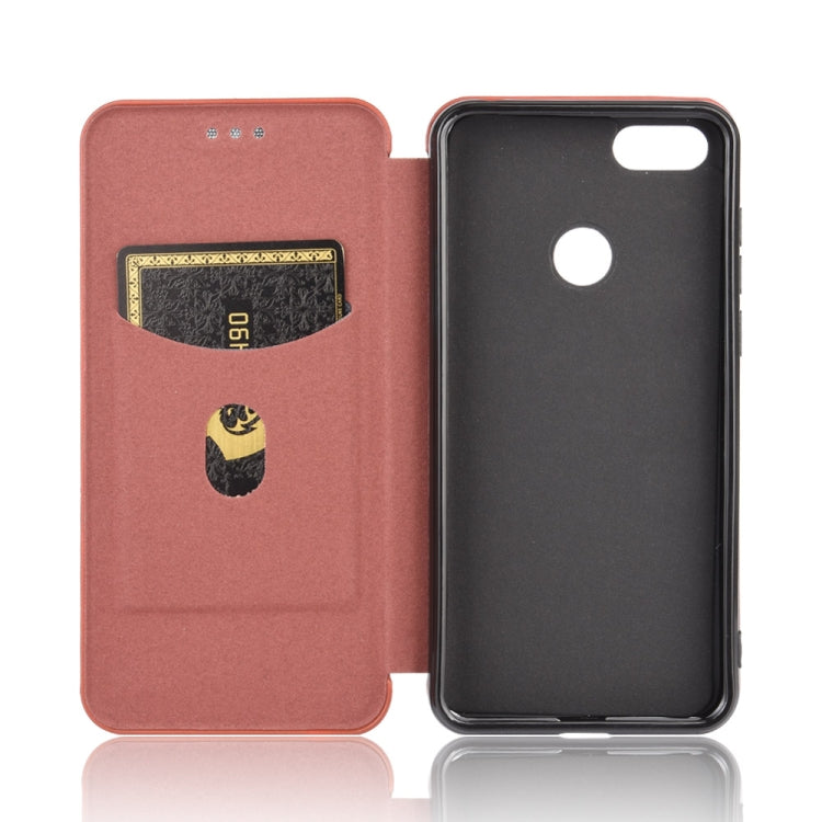 For Motorola Moto E6 Play Carbon Fiber Texture Horizontal Flip TPU + PC + PU Leather Case with Rope & Card Slot
