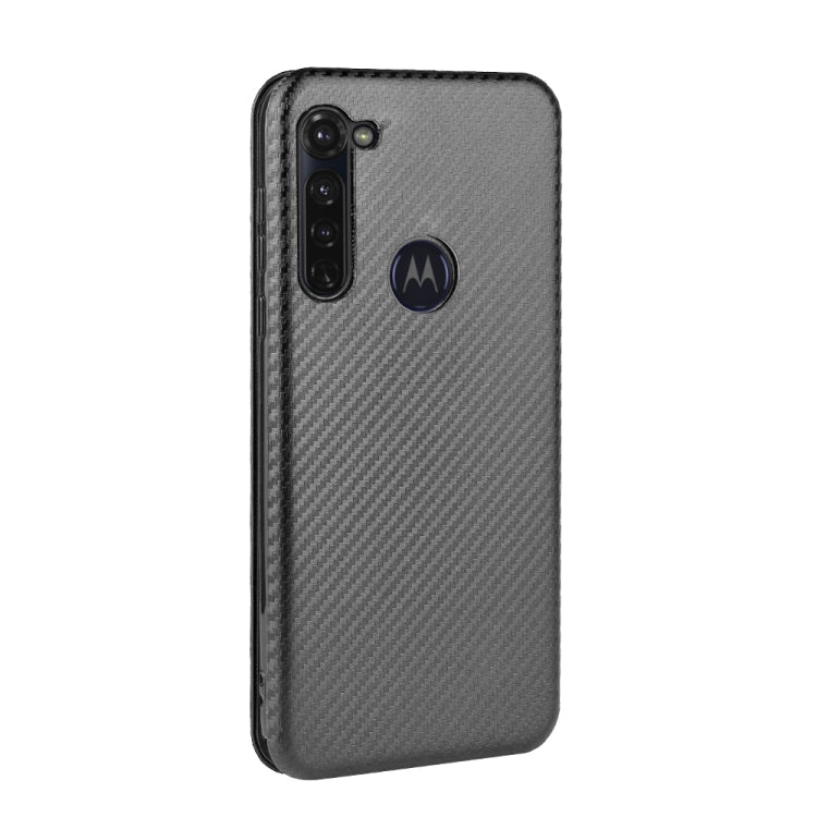For Motorola Moto G Stylus Carbon Fiber Texture Horizontal Flip TPU + PC + PU Leather Case with Rope & Card Slot