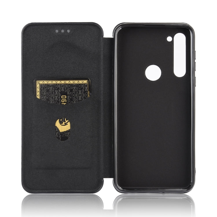 For Motorola Moto G Stylus Carbon Fiber Texture Horizontal Flip TPU + PC + PU Leather Case with Rope & Card Slot