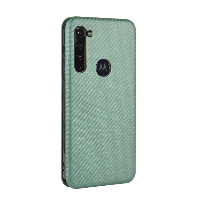 For Motorola Moto G Stylus Carbon Fiber Texture Horizontal Flip TPU + PC + PU Leather Case with Rope & Card Slot