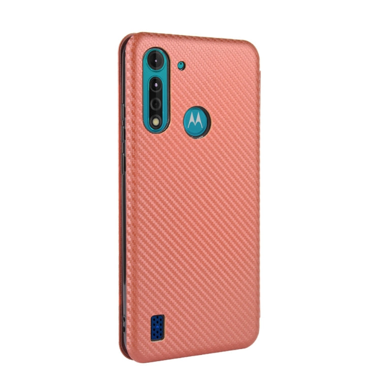 For Motorola Moto G8 Power Lite Carbon Fiber Texture Horizontal Flip TPU + PC + PU Leather Case with Rope & Card Slot