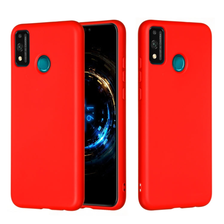 For Huawei Honor 9X Lite Pure Color Liquid Silicone Shockproof Full Coverage Case