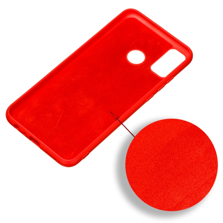 For Huawei Honor 9X Lite Pure Color Liquid Silicone Shockproof Full Coverage Case