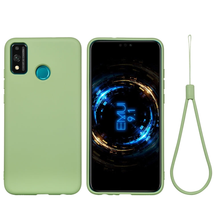 For Huawei Honor 9X Lite Pure Color Liquid Silicone Shockproof Full Coverage Case