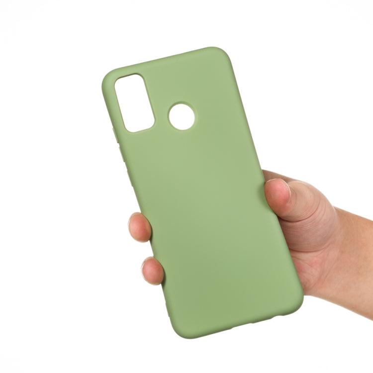 For Huawei Honor 9X Lite Pure Color Liquid Silicone Shockproof Full Coverage Case