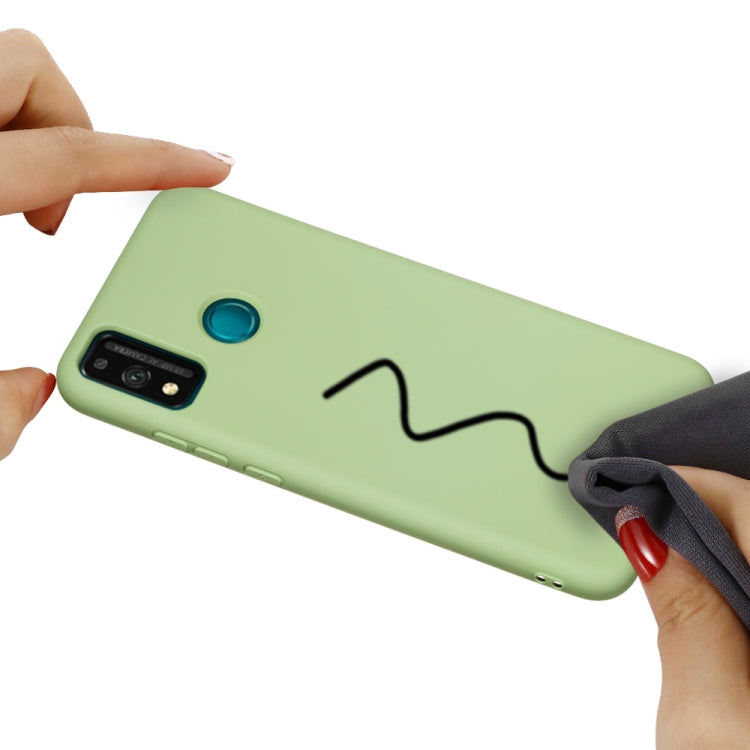 For Huawei Honor 9X Lite Pure Color Liquid Silicone Shockproof Full Coverage Case