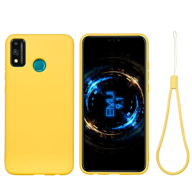 For Huawei Honor 9X Lite Pure Color Liquid Silicone Shockproof Full Coverage Case