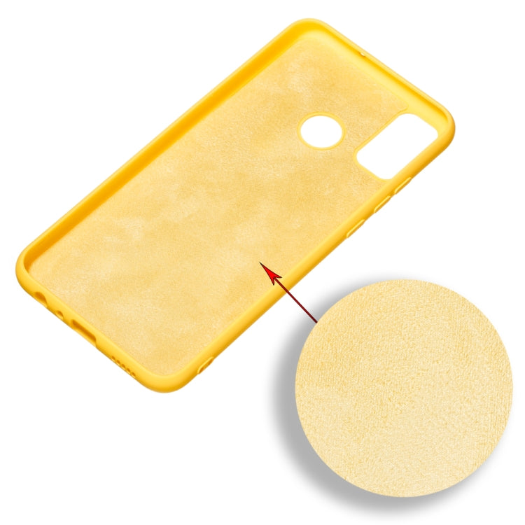 For Huawei Honor 9X Lite Pure Color Liquid Silicone Shockproof Full Coverage Case