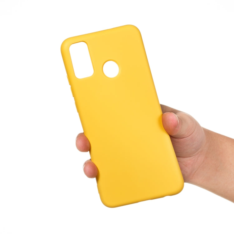 For Huawei Honor 9X Lite Pure Color Liquid Silicone Shockproof Full Coverage Case