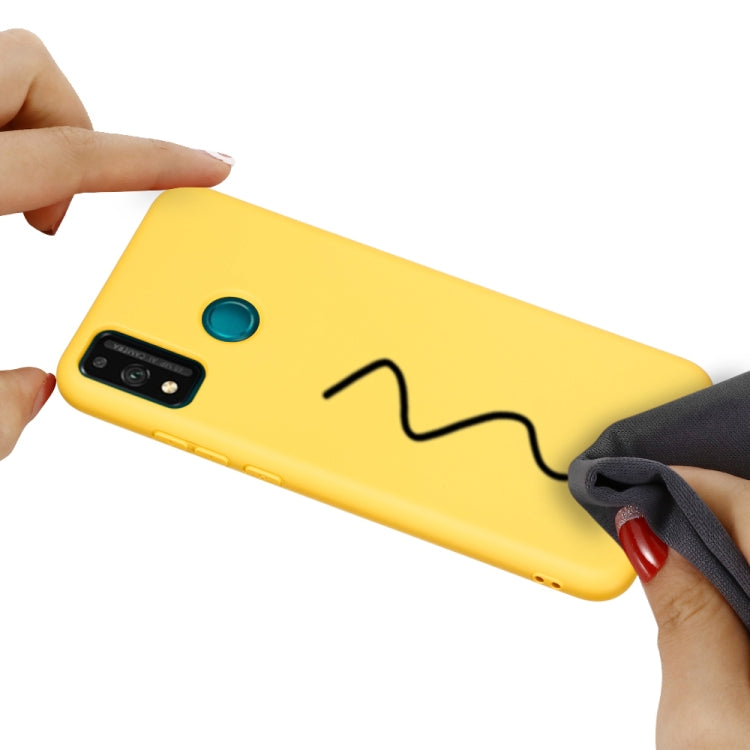 For Huawei Honor 9X Lite Pure Color Liquid Silicone Shockproof Full Coverage Case