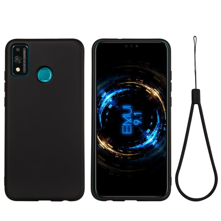 For Huawei Honor 9X Lite Pure Color Liquid Silicone Shockproof Full Coverage Case