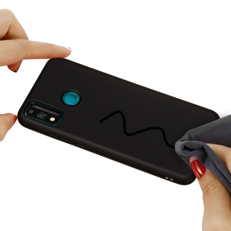 For Huawei Honor 9X Lite Pure Color Liquid Silicone Shockproof Full Coverage Case
