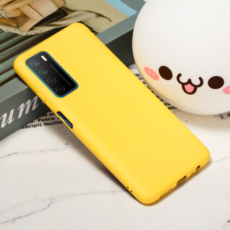 For Huawei Honor Play 4 Pure Color Liquid Silicone Shockproof Full Coverage Case