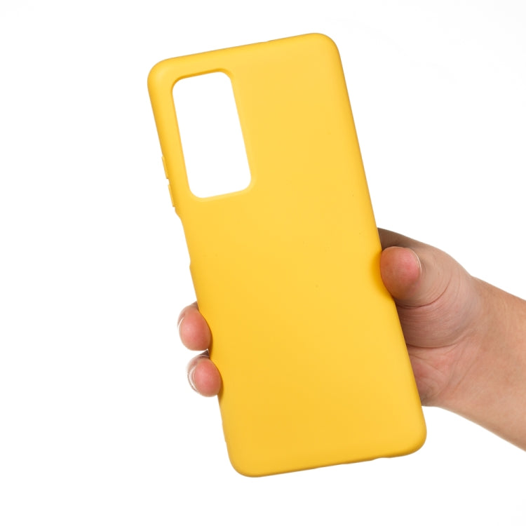 For Huawei Honor Play 4 Pure Color Liquid Silicone Shockproof Full Coverage Case