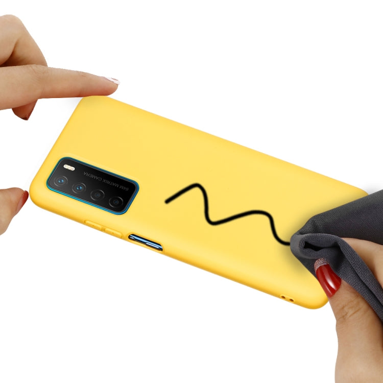 For Huawei Honor Play 4 Pure Color Liquid Silicone Shockproof Full Coverage Case