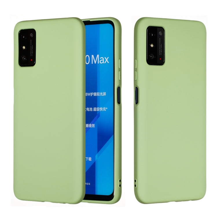 For Huawei Honor X10 Max Pure Color Liquid Silicone Shockproof Full Coverage Case