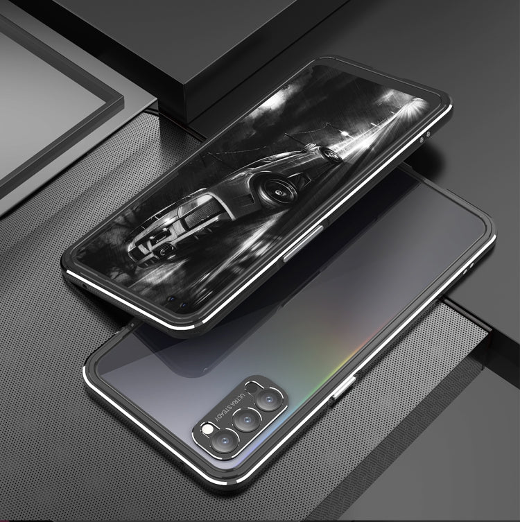 For OPPO Reno4 Aluminum Alloy Shockproof Protective Bumper Frame