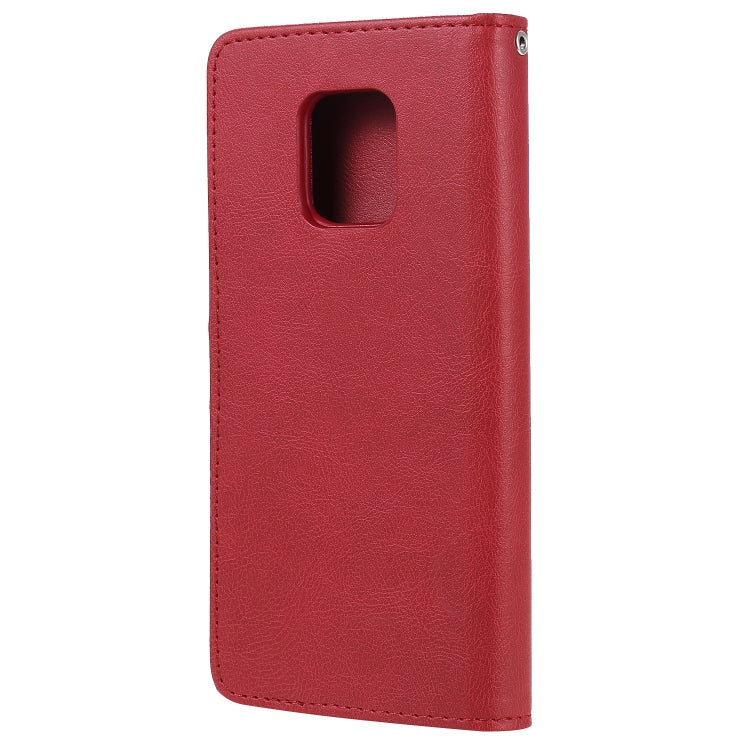 For Xiaomi Redmi 10X 5G / 10X Pro 5G 2 in 1 Solid Color Detachable PU Leather Case with Card Slots & Magnetic Holder & Photo Frame & Wallet & Strap