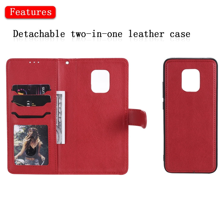For Xiaomi Redmi 10X 5G / 10X Pro 5G 2 in 1 Solid Color Detachable PU Leather Case with Card Slots & Magnetic Holder & Photo Frame & Wallet & Strap