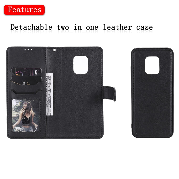 For Xiaomi Redmi 10X 5G / 10X Pro 5G 2 in 1 Solid Color Detachable PU Leather Case with Card Slots & Magnetic Holder & Photo Frame & Wallet & Strap