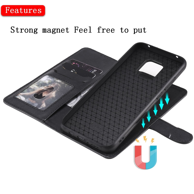 For Xiaomi Redmi 10X 5G / 10X Pro 5G 2 in 1 Solid Color Detachable PU Leather Case with Card Slots & Magnetic Holder & Photo Frame & Wallet & Strap