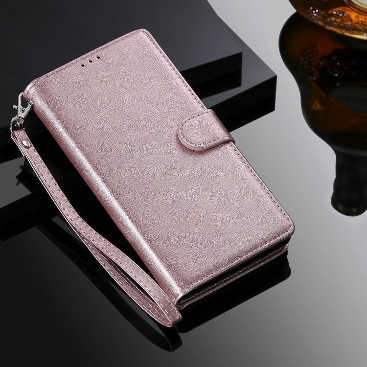 For Xiaomi Redmi 10X 5G / 10X Pro 5G 2 in 1 Solid Color Detachable PU Leather Case with Card Slots & Magnetic Holder & Photo Frame & Wallet & Strap